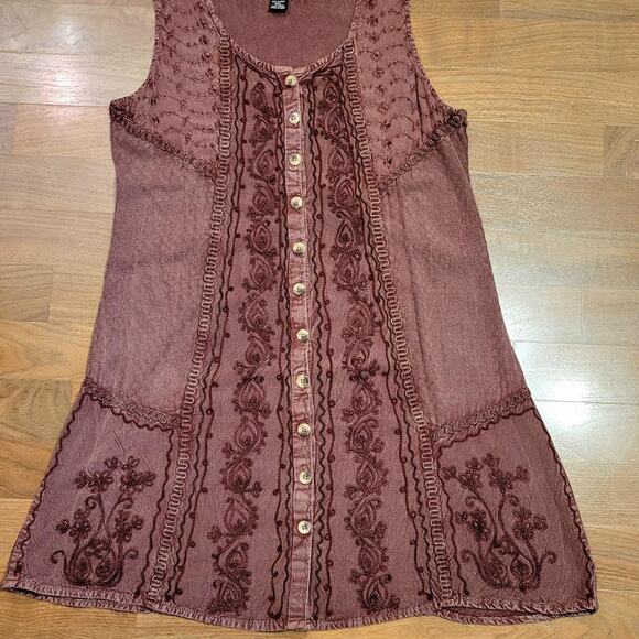 Zury, M\L | Flowy Boho Embroidered Dress Waist Tie - Picture 6 of 7